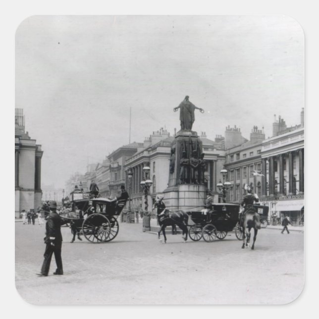 Pegatina Cuadrada Waterloo Place, Londres (Anverso)