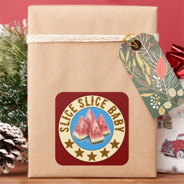 Pegatina Cuadrada watermelon (Vacaciones)