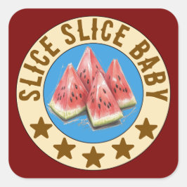 Pegatina Cuadrada watermelon