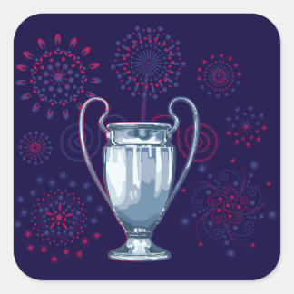 Pegatina Cuadrada We are The Champions