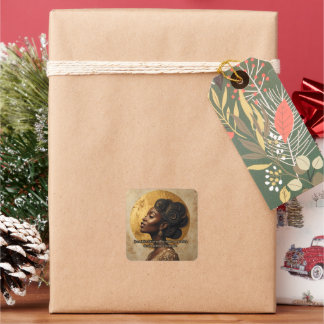 Pegatina Cuadrada Wealth and Luxury Mindset Inspirational Print