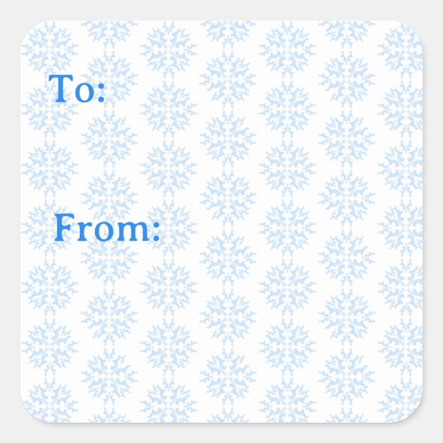 Pegatina Cuadrada Weasel Snowflake Sticker (Anverso)