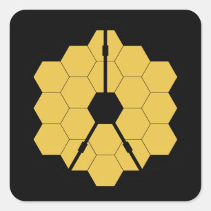 Pegatina Cuadrada Webb Space Telescope ciencia nasa universo espacia