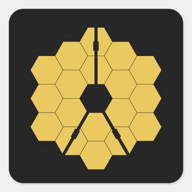 Pegatina Cuadrada Webb Space Telescope ciencia nasa universo espacia (Anverso)