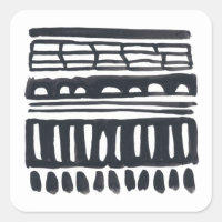 Weft I | Acuarela negra moderna