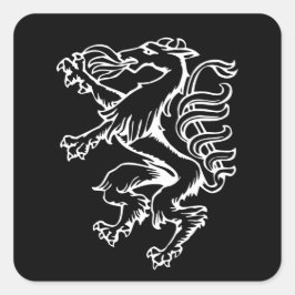 Pegatina Cuadrada Weiss Steiermark Österreich Panther Wappen