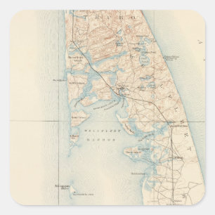 Pegatina Cuadrada Wellfleet, Massachusetts