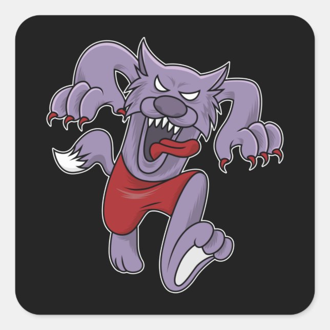 Pegatina Cuadrada Werewolf personalizado temible werewolves regalo d (Anverso)