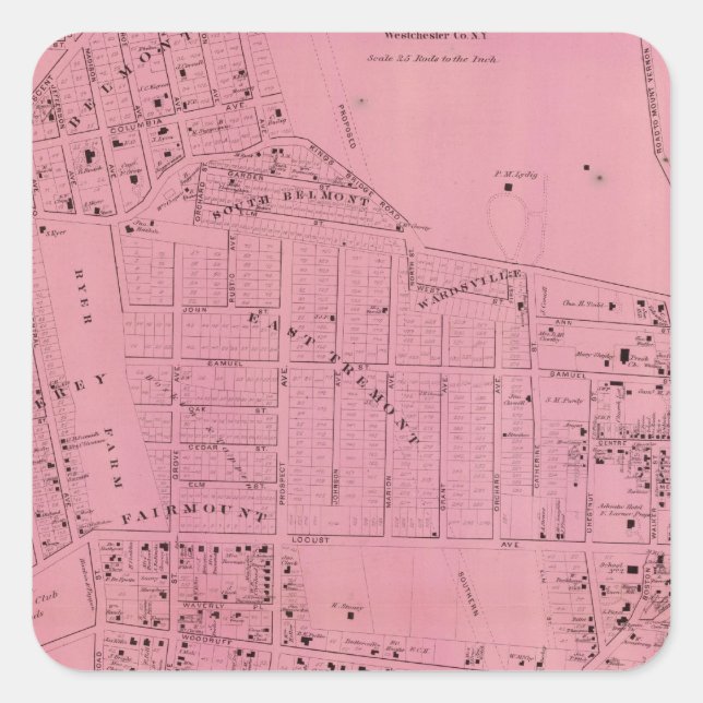 Pegatina Cuadrada West Farms (Anverso)