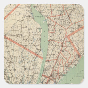 Pegatina Cuadrada Westchester Co y alrededores