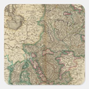 Pegatina Cuadrada Westfalia