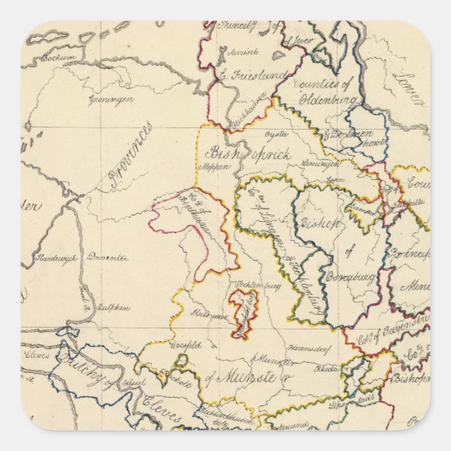 Pegatina Cuadrada Westphalia (Anverso)