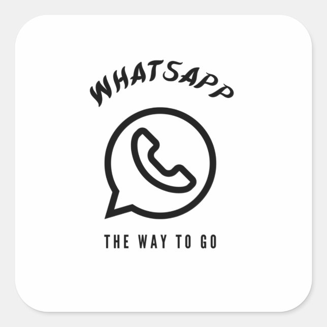 Pegatina Cuadrada Whatsapp el camino a seguir (Anverso)