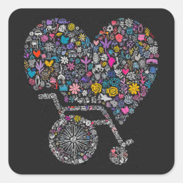 Pegatina Cuadrada Wheel of Many Lives