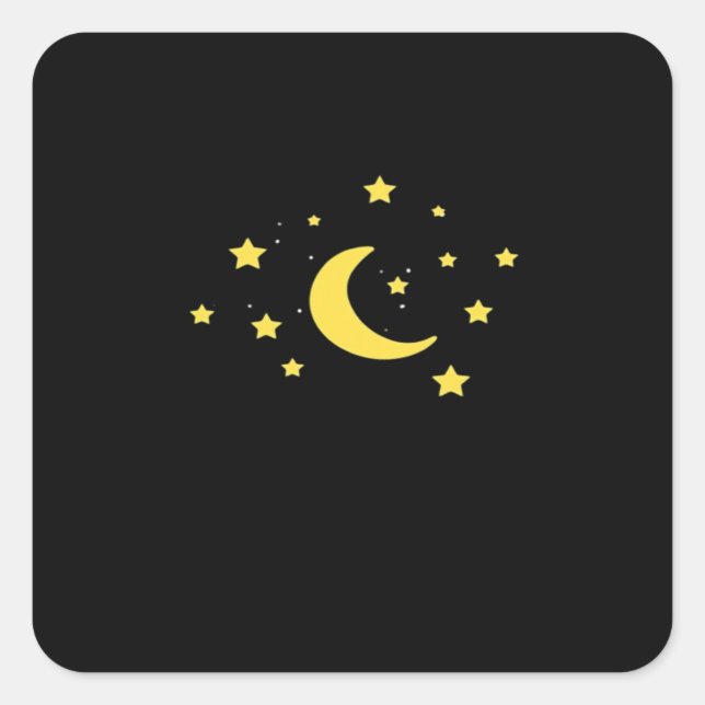 Pegatina Cuadrada Whimsigoth Night Sky Sun Moon Witchen (Anverso)