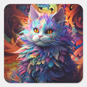 Pegatina Cuadrada Whisker Wonder