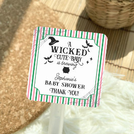 Pegatina Cuadrada Wicked Cute Baby is Brewing Halloween Baby Shower