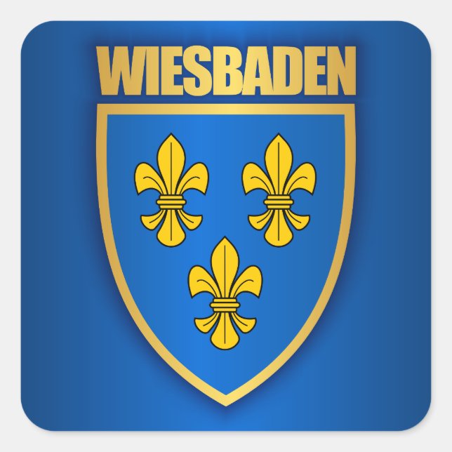 Pegatina Cuadrada Wiesbaden (Anverso)