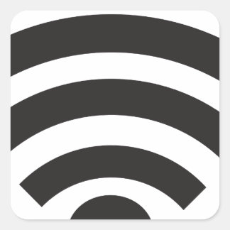 Pegatina Cuadrada Wifi network symbol