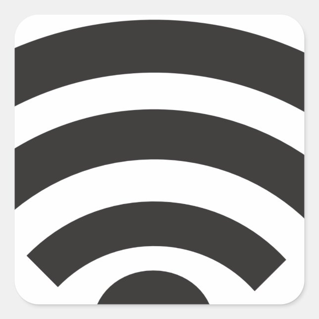 Pegatina Cuadrada Wifi network symbol (Anverso)