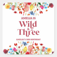 Wild and Three Wildflower Tercer Fiesta de cumplea