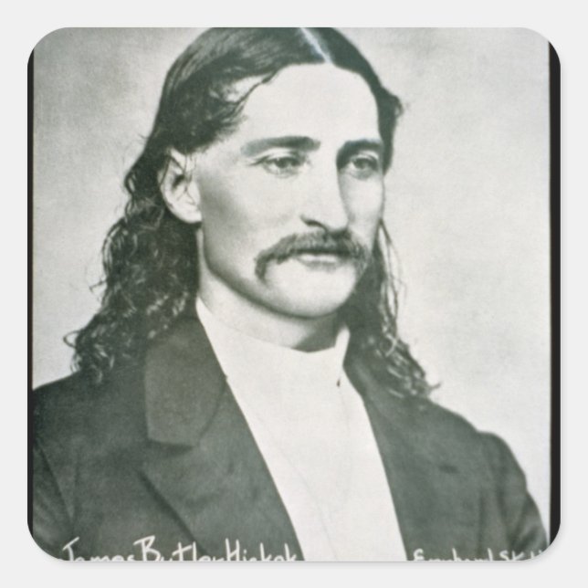 Pegatina Cuadrada 'Wild Bill' Hickok (foto de abajo) (Anverso)