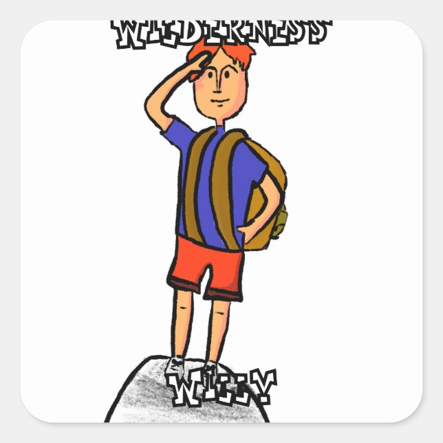 Pegatina Cuadrada Wilderness Willy (Anverso)