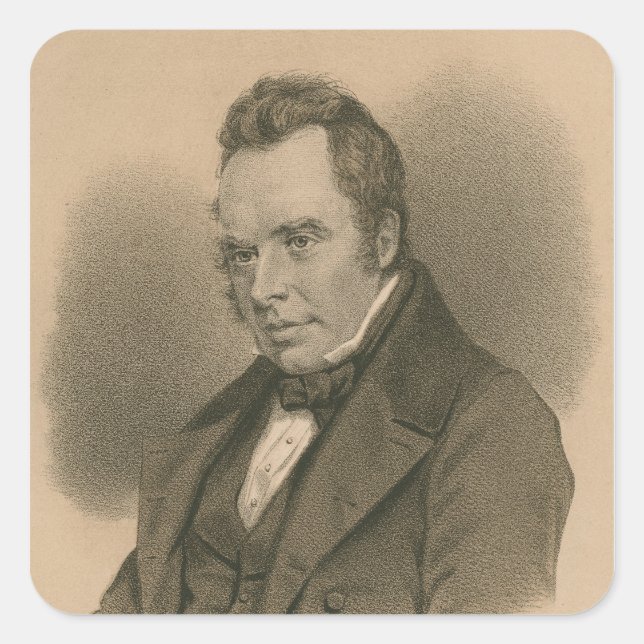 Pegatina Cuadrada William Carleton (Anverso)