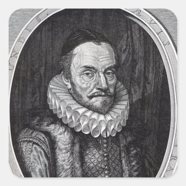 Pegatina Cuadrada William I Prince of Naranja (Anverso)
