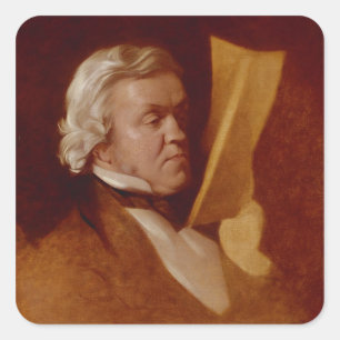 Pegatina Cuadrada William Makepeace Thackeray, c.1864