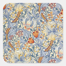 Pegatina Cuadrada William Morris Gold Lily Victorian Wallpaper