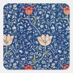 Pegatina Cuadrada William Morris Medway Blue Floral