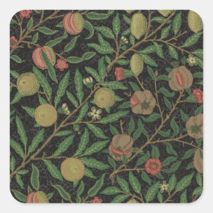 Pegatina Cuadrada William Morris Pomegranate Classic Fruit