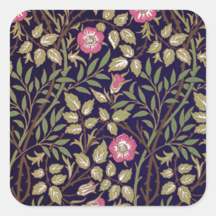 Pegatina Cuadrada William Morris Sweet Briar Floral Art Nouveau