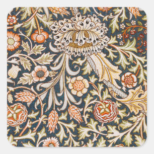 Pegatina Cuadrada William Morris Trent Garden Flower Pattern Classic