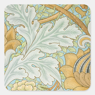 Pegatina Cuadrada William Morris Vintage Diseño St James Acanthus