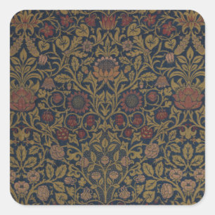 Pegatina Cuadrada William Morris Violet y Columbine