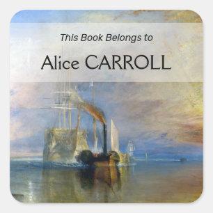 Pegatina Cuadrada William Turner - El temerario de la lucha