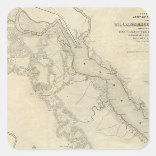 Pegatina Cuadrada Williamsburg a la Casa Blanca