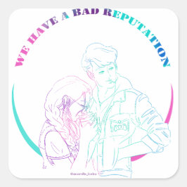 Pegatina Cuadrada Willow y Garrison - AC