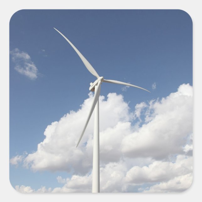 Pegatina Cuadrada Wind Turbine (Anverso)
