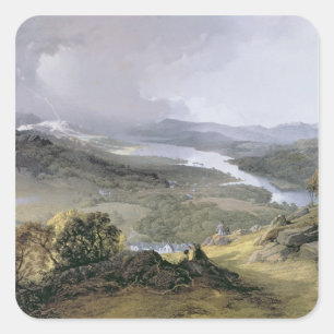 Pegatina Cuadrada Windermere: de Orrest Head