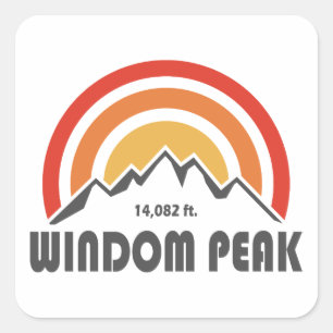 Pegatina Cuadrada Windom Peak