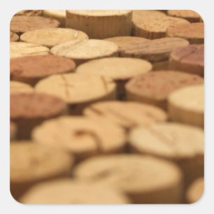 Pegatina Cuadrada Wine Corks