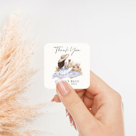 Pegatina Cuadrada Winery Picnic Cottage Bachelorette