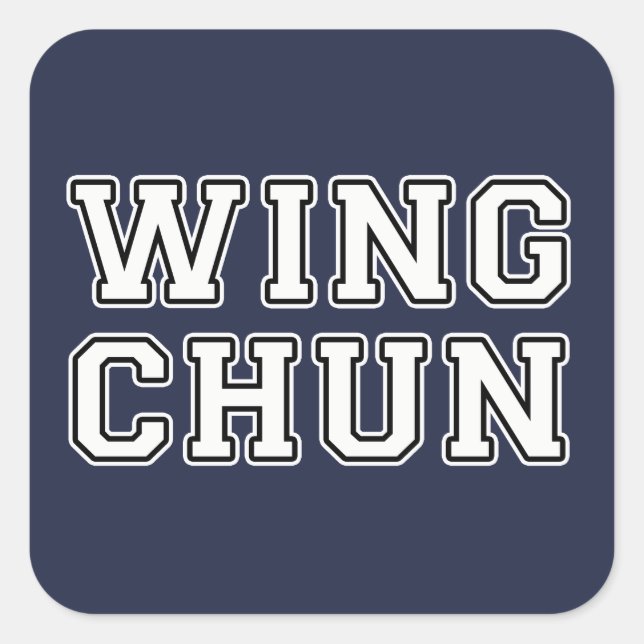 Pegatina Cuadrada Wing Chun (Anverso)