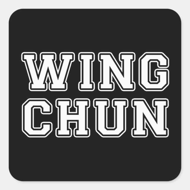 Pegatina Cuadrada Wing Chun (Anverso)