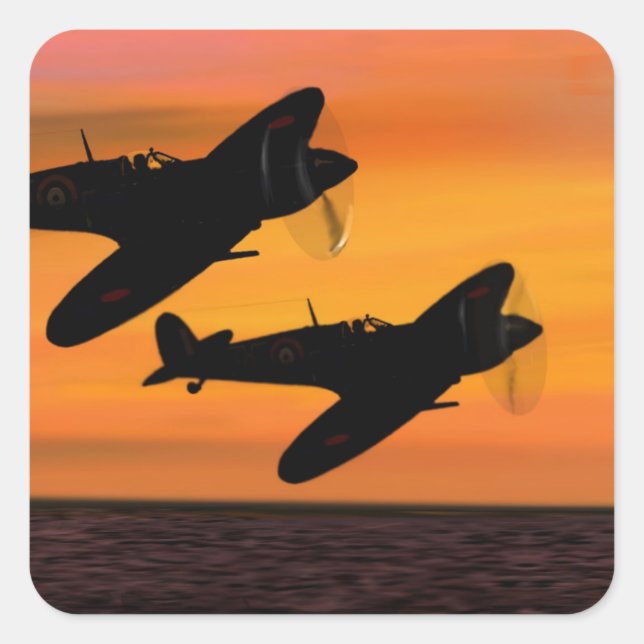 PEGATINA CUADRADA WINGMAN. (Anverso)