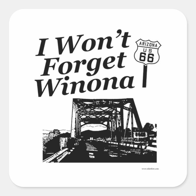 Pegatina Cuadrada Winona en el 66 (Anverso)