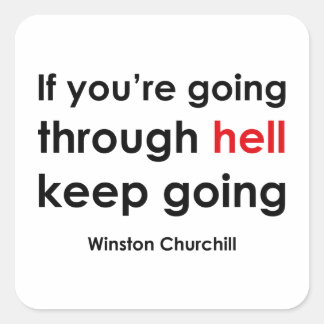 Pegatina Cuadrada Winston Churchill